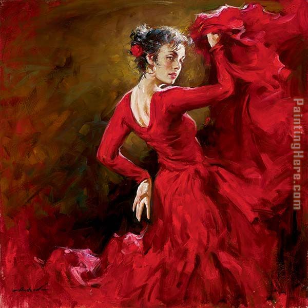 Crimson Dancer painting - Andrew Atroshenko Crimson Dancer art painting